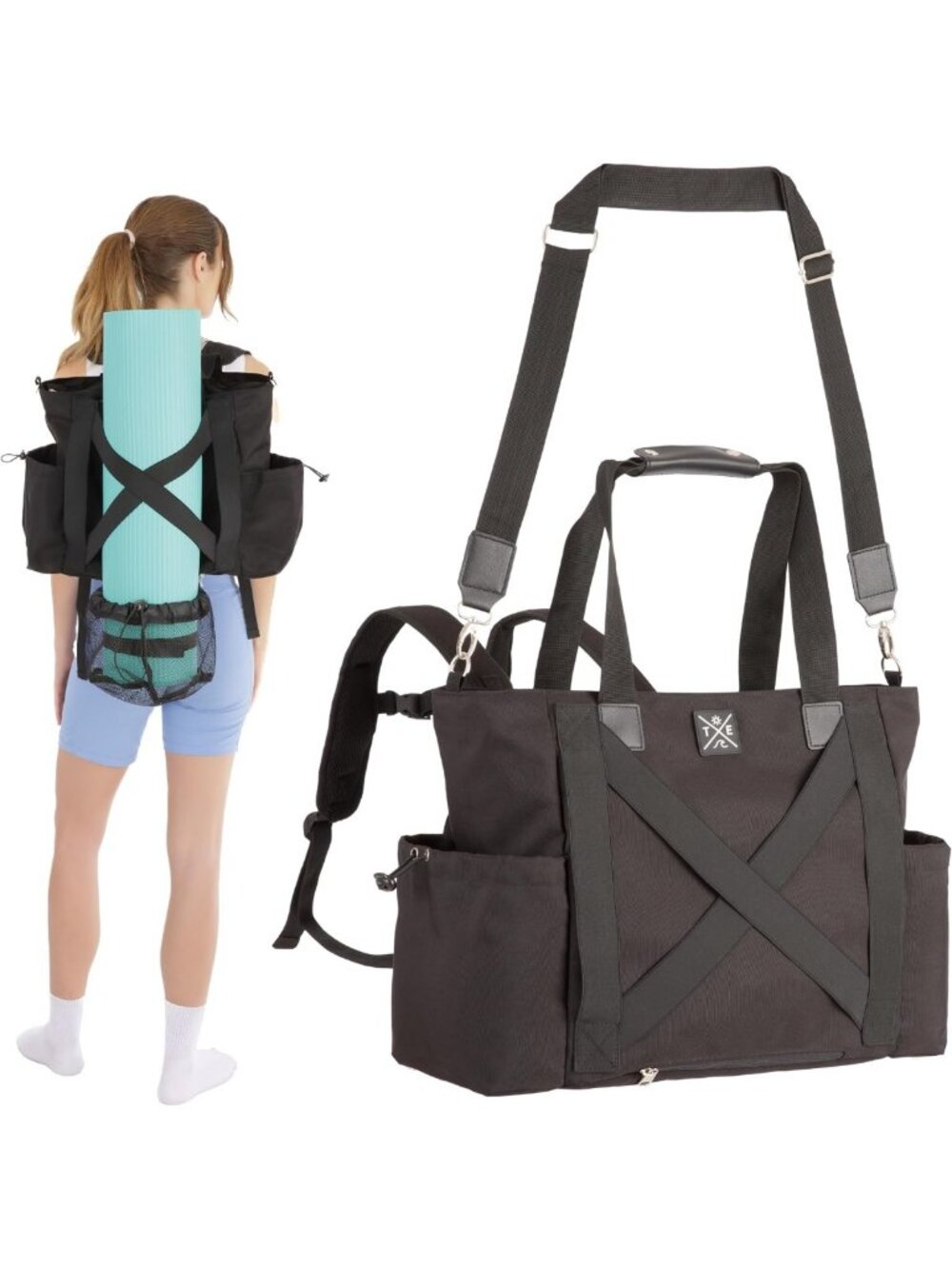 Convertible Crossbody Yoga Mat Bag | Travel Tote Backpack for Active Lifestyle